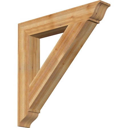 Ekena Millwork Traditional Traditional Rough Sawn Bracket, Western Red Cedar, 6"W x 40"D x 40"H BKT06X40X40TRA01RWR